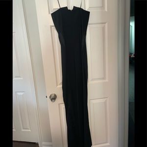 Jay Godfrey strapless crepe tuxedo jumpsuit